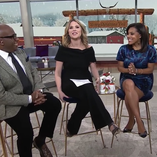 Jenna Bush Hager's Black Off the Shoulder Jumpsuit