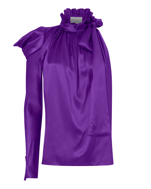 Kelly Dodd's Purple One Sleeve Blouse
