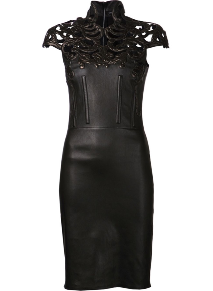 Ramona Singer's Black Leather Dress on WWHL
