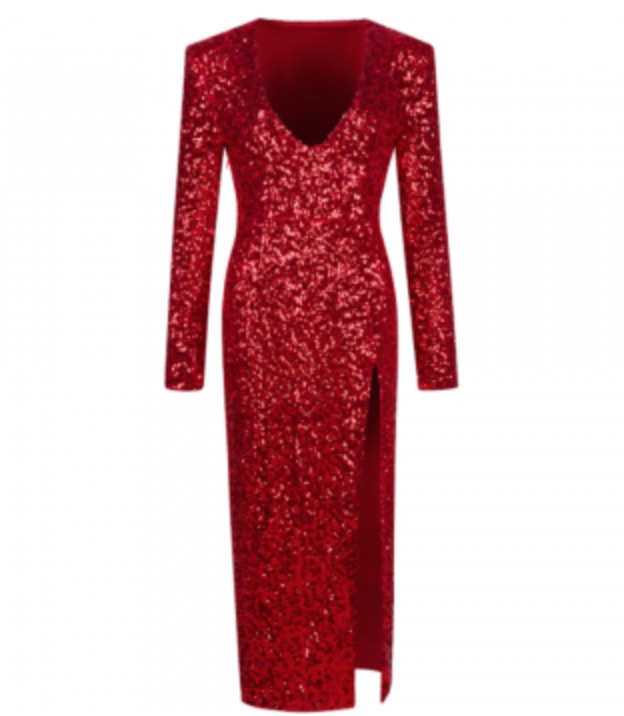 Teresa Giudice's Red Sequin Dress on WWHL