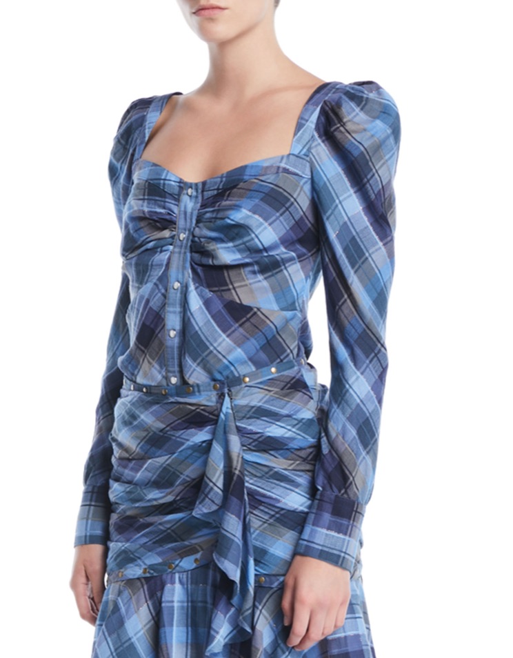 Veronica Newell's Blue Plaid Dress