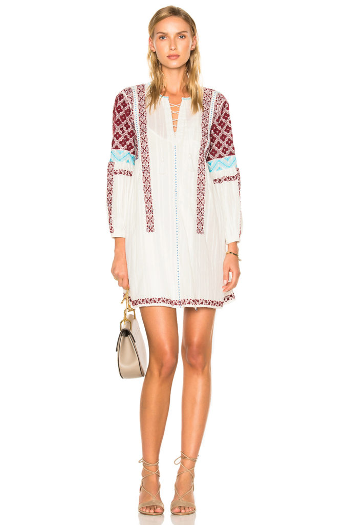 Alexis Rose’s Embroidered Lace Up Dress
