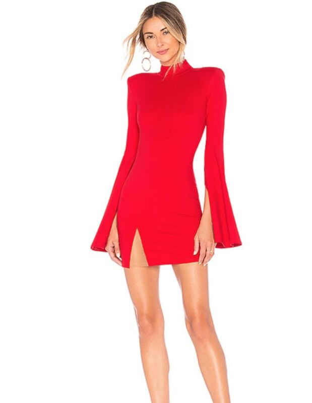 Catherine Agro's Red Bell Sleeve Dress | Big Blonde Hair