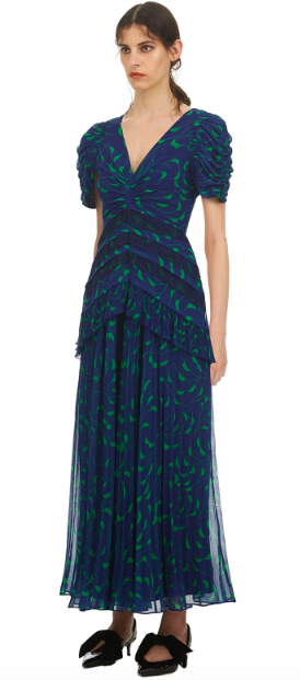 Jenna Bush Hager's Blue and Green Printed Dress