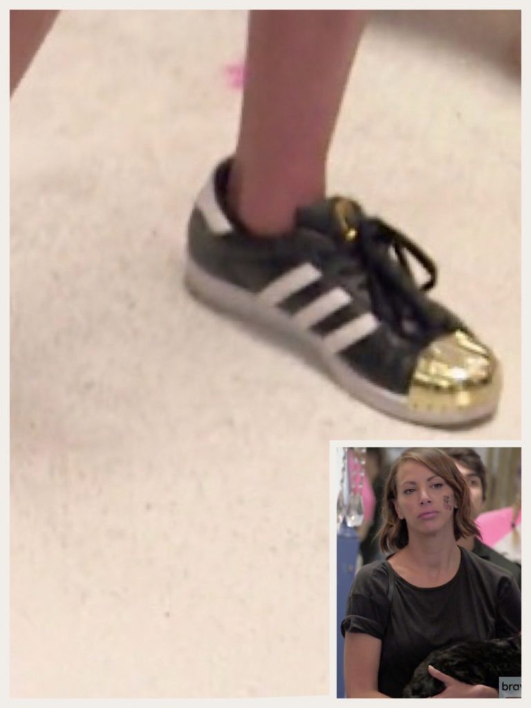 Kristen Doute's Black and Gold Adidas