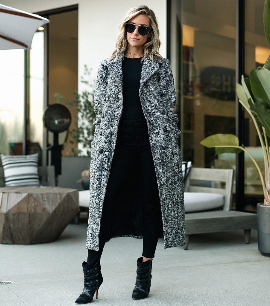 Kristin Cavallari's Grey Coat on Instagram