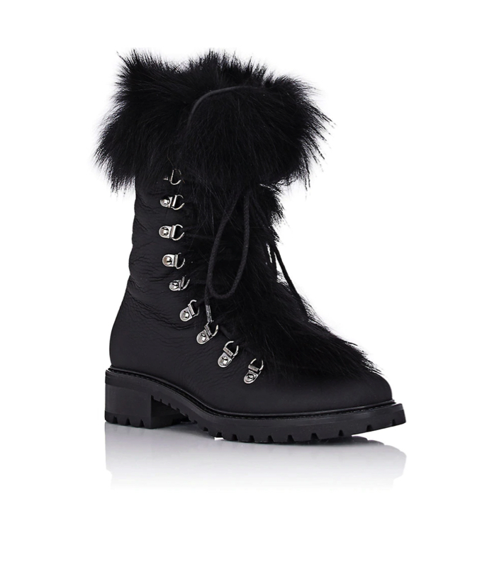 Kyle Richards’ Black Fur Boots