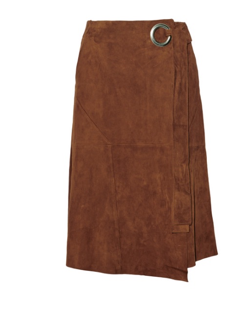 Savannah Guthrie's Brown Suede Skirt