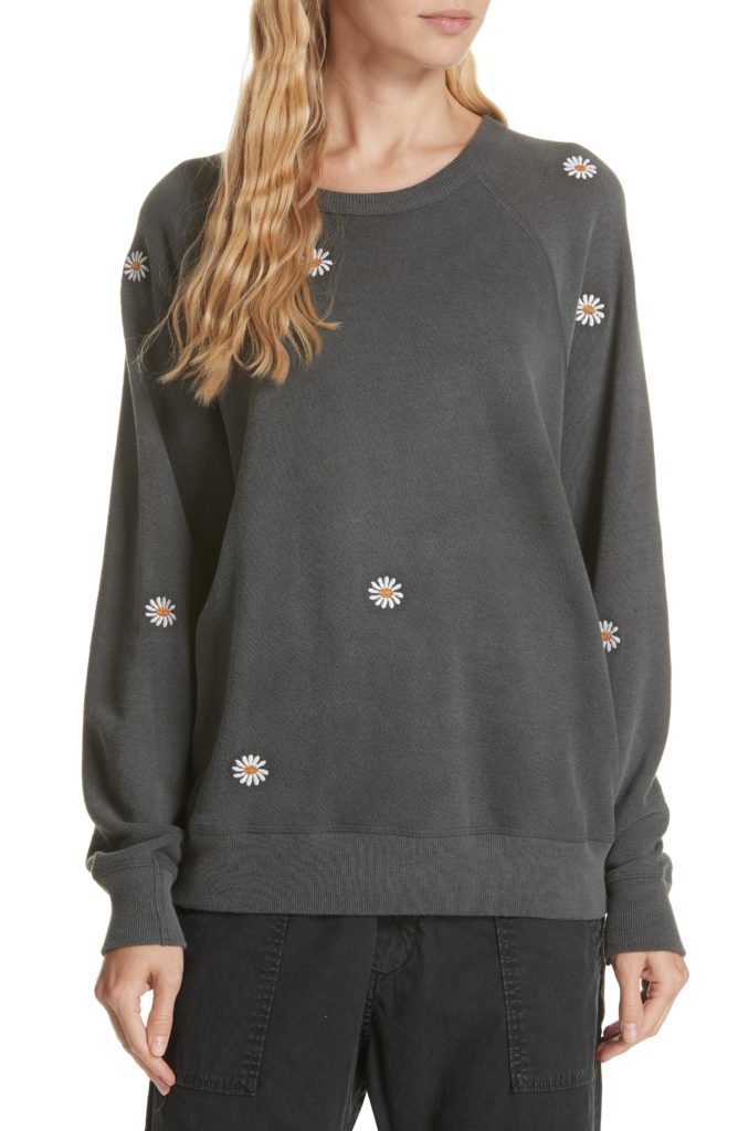 Veronica Newell's Grey Daisy Sweatshirt