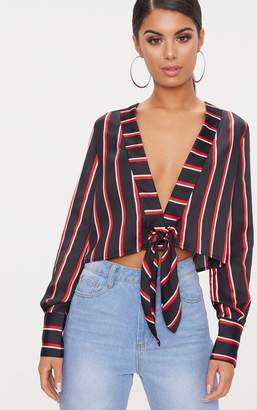 Brittany Cartwright's Striped Tie Top