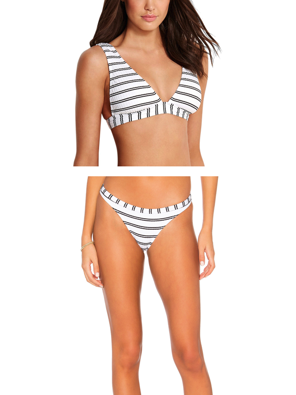 Cassie Randolph’s White Striped Bikini