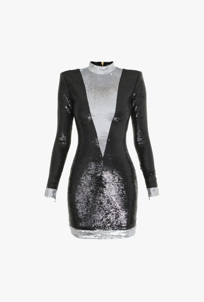 Dorit Kemsley's Black and Silver Sequin Dress