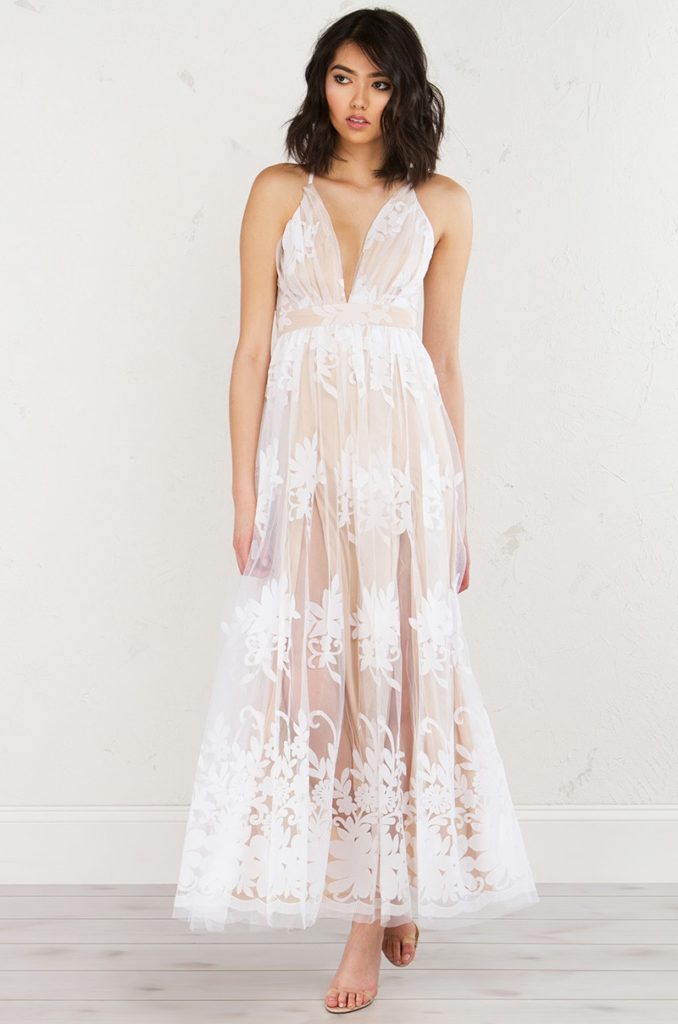 Elyse Dehlbom's Lace Maxi Dress