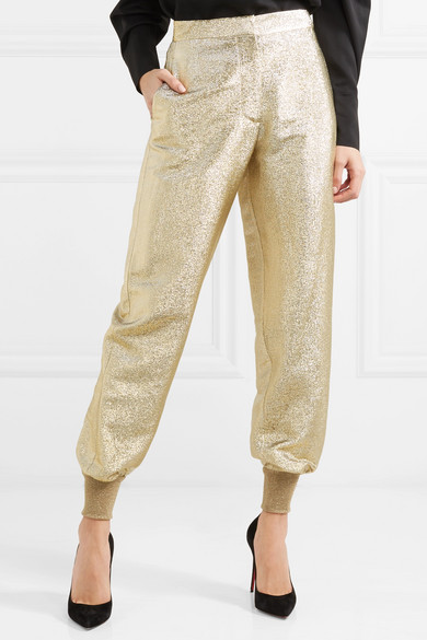 Lisa Rinna's Gold Pants