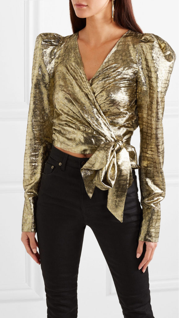 Lisa Rinna’s Gold Top on WWHL