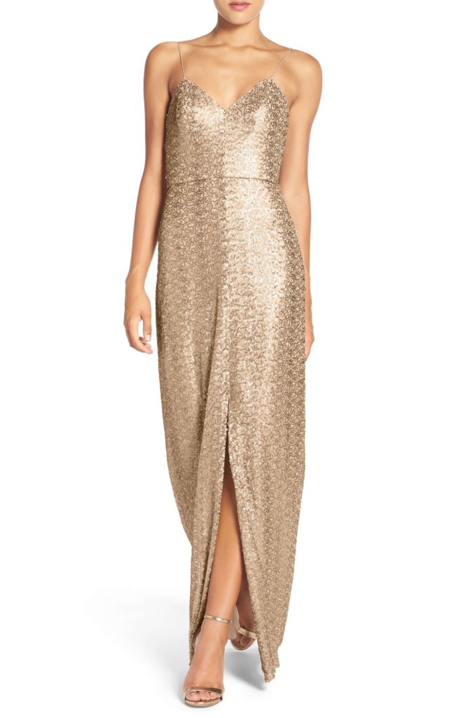 Tayshia Adams’ Gold Sequin Gown