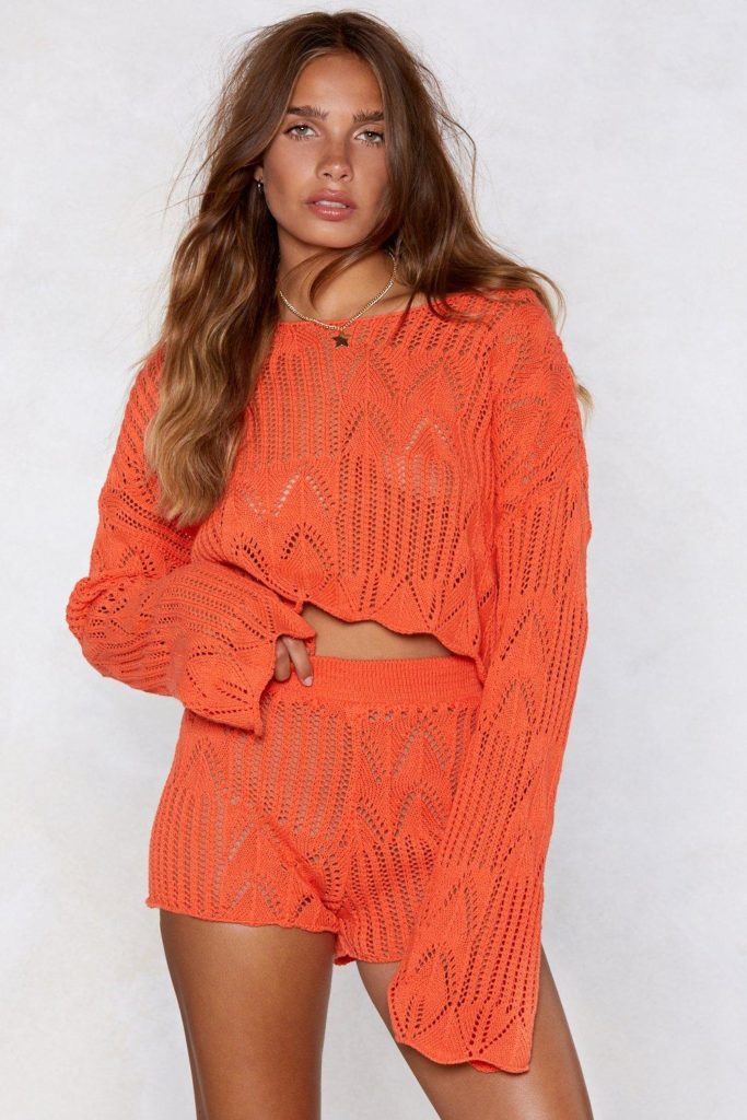Amanda Batula’s Orange Crochet Set