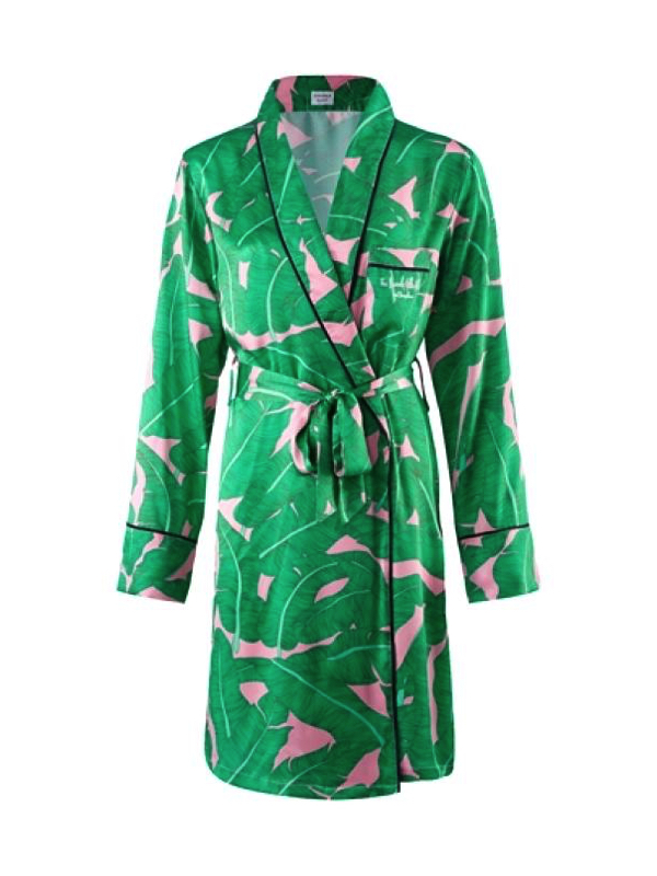 Dorit Kemsley's Pink Palm Print Robe