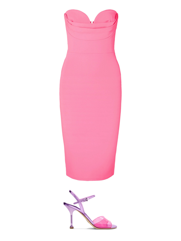 Kim Zolciak Biermann’s Neon Pink Dress