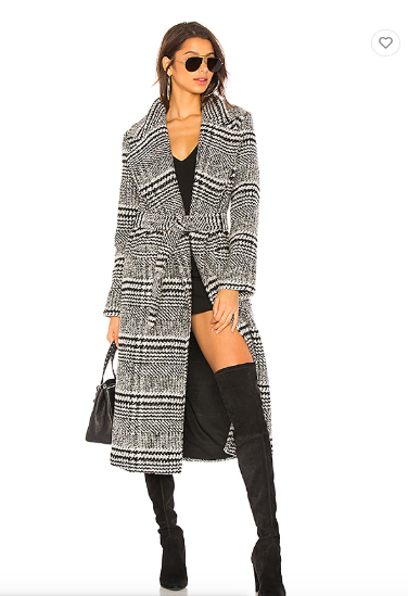 Kristin Cavallari's Long Grey Plaid Coat