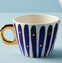Kristin Cavallari’s Blue and Gold Coffee Mug On Instagram