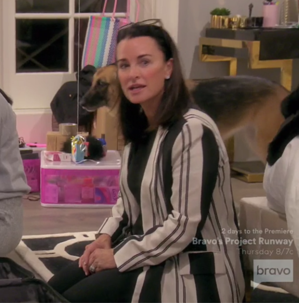 Kyle Richards' Long Striped Jacket