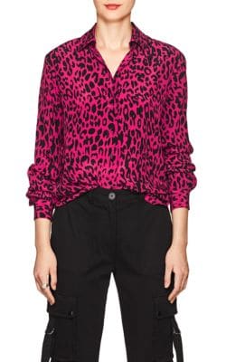 Kyle Richards' Pink Leopard Print Blouse