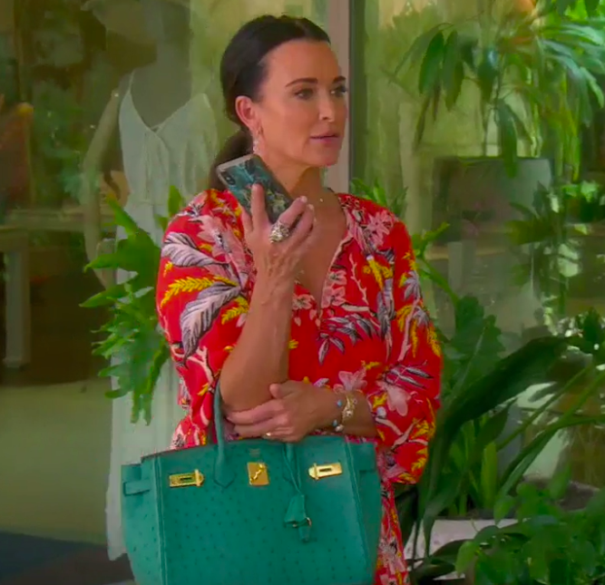 Kyle Richards' Red Floral Maxi Dress