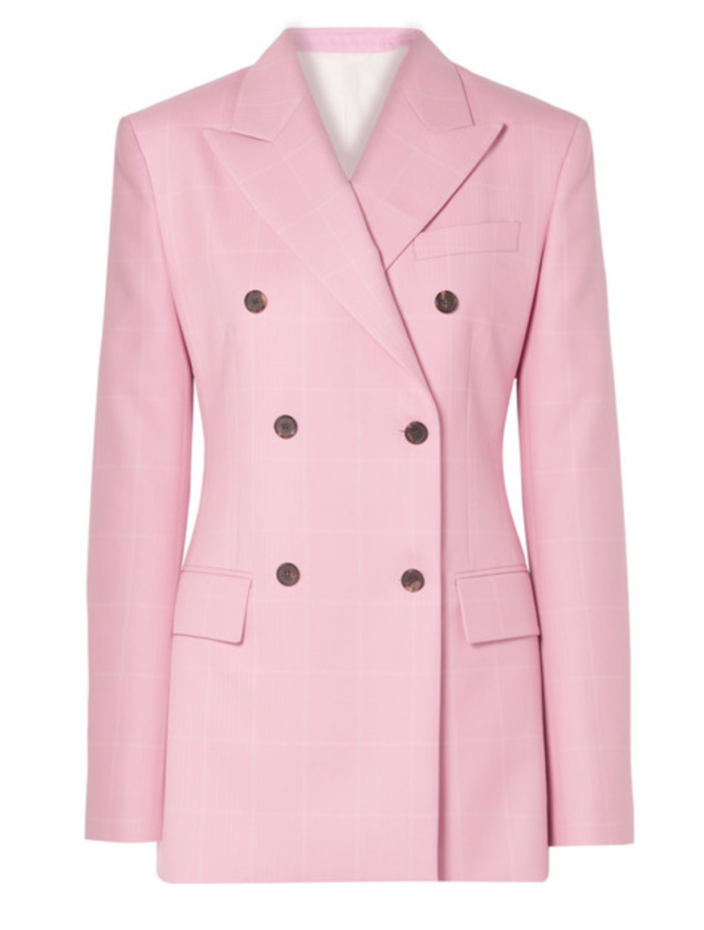 Morgan Stewart's Pink Plaid Blazer