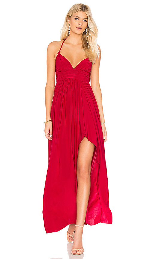 Stassi Schroeder's Red Maxi Dress in Mexico