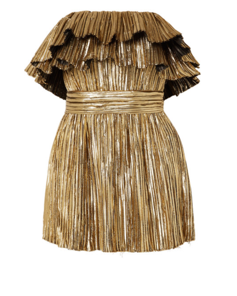 Tinsley Mortimer's Gold Ruffle Dress