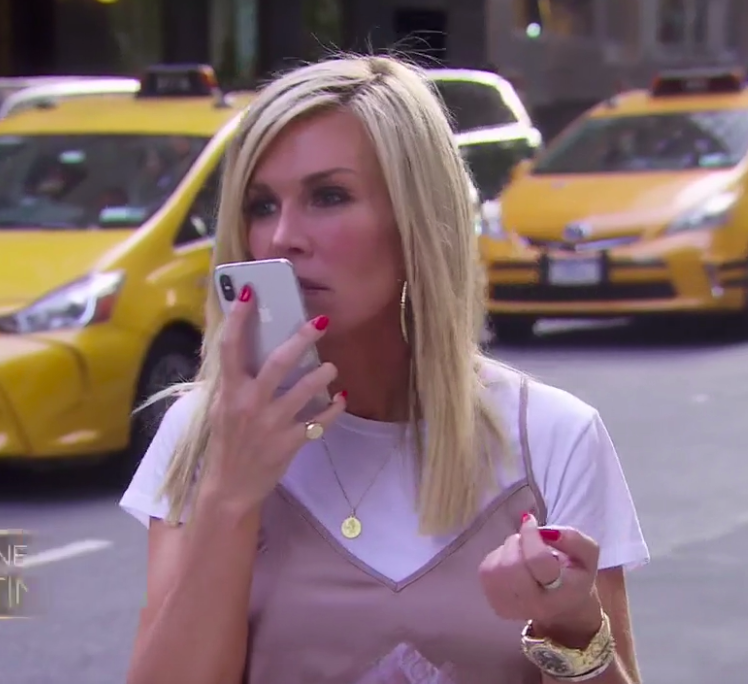 Tinsley Mortimer's Pink Lace Cami Top