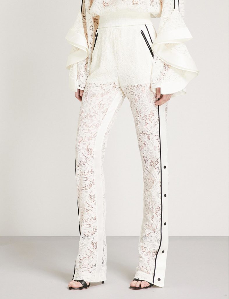 Tracy Tutor’s White Lace Pants