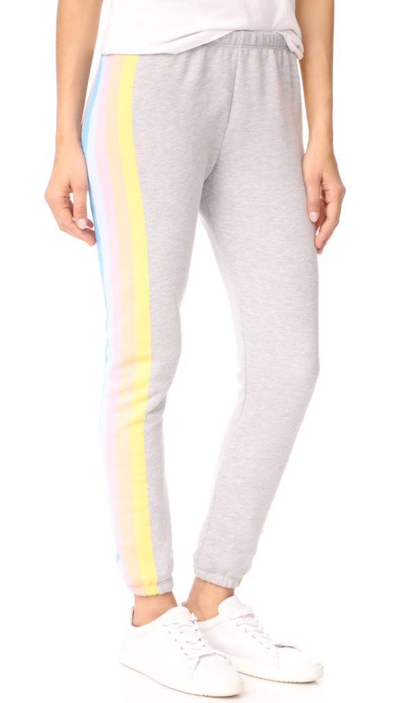Amanda Batula’s Rainbow Striped Sweatpants