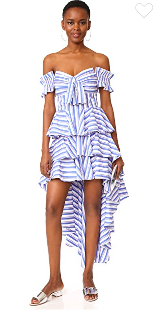 Tinsley Mortimer's Blue and White Striped Dress