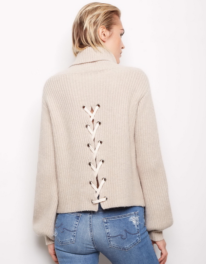 Tinsley Mortimer's Lace Up Back Sweater