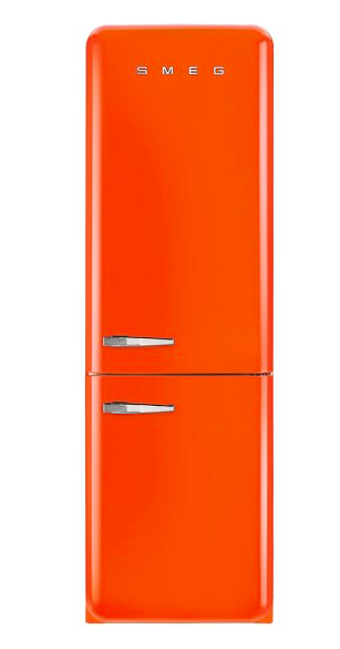 Chelsea Meissner’s Orange Refrigerator at Her Housewarming Party