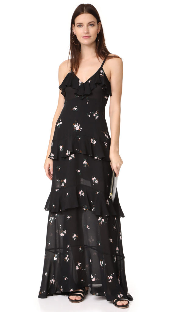 Eliza Limehouse’s Black Floral Maxi Dress