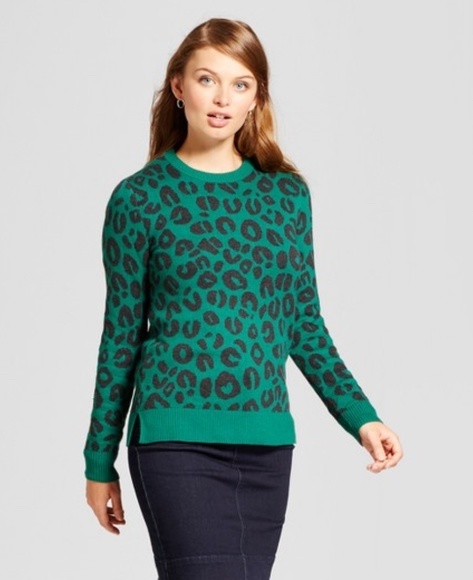 Kathryn Dennis’ Green Leopard Sweater