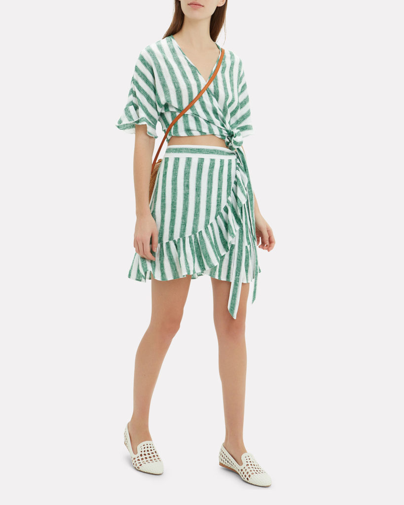 Kelly Dodd’s Green and White Striped Set