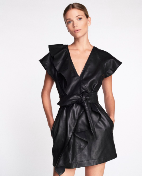 Kristin Cavallari's Leather Ruffle Dress