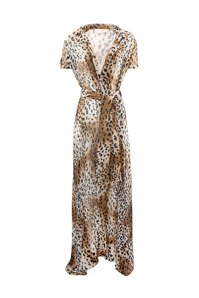 Lisa Rinna's Leopard Wrap Dress in Hawaii