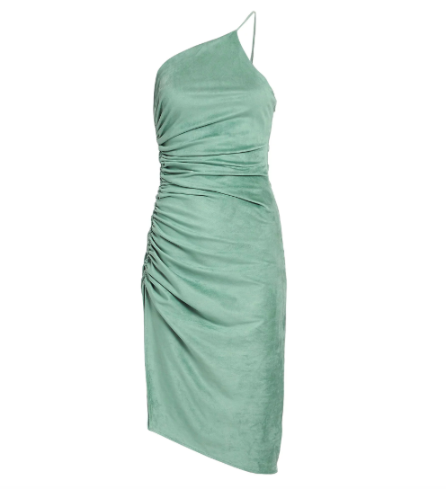 Kristin Cavallaris Blue Green Asymmetrical Dress