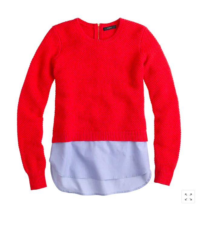 Amanda Batula's Red Layered Sweater