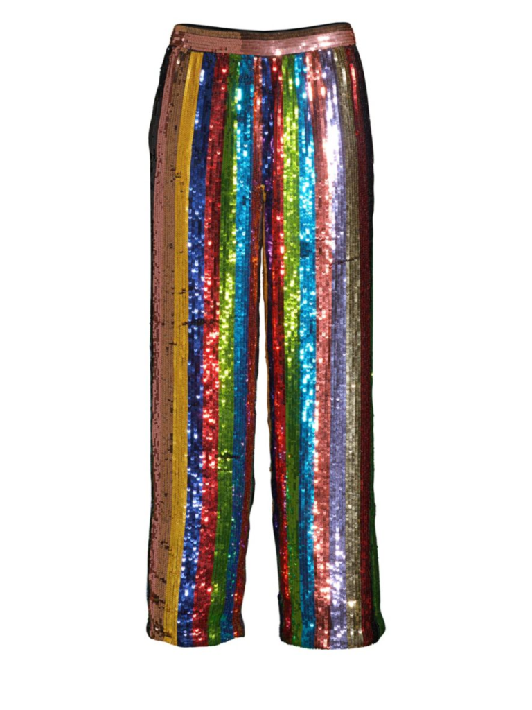 Bethenny Frankel's Sequin Striped Pants | Big Blonde Hair