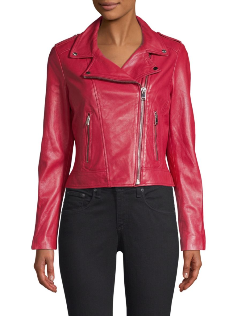 Hannah Brown’s Red Leather Jacket