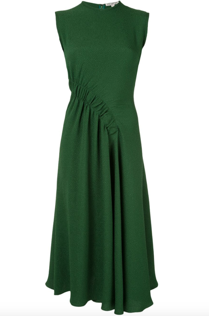 Kelly Ripa's Green Ruched Dress