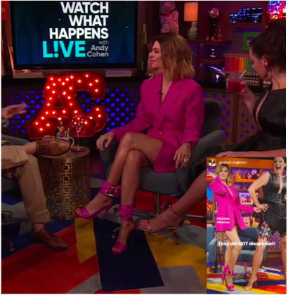 Lisa Rinna's Pink Shoes on WWHL