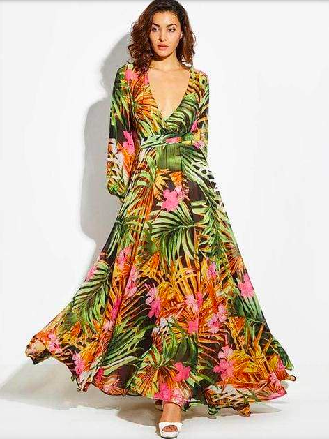 Sonja Morgan's Tropical Print Wrap Dress