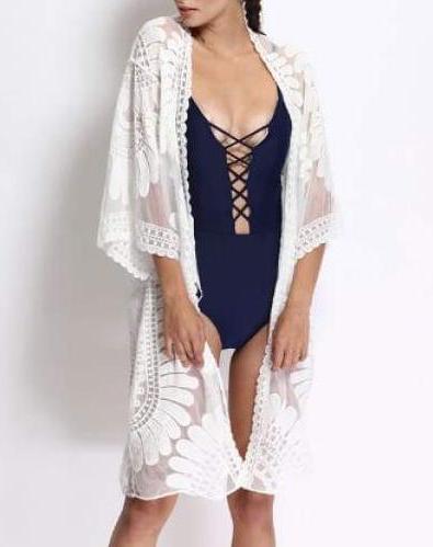 Sonja Morgan's White Lace Cover Up